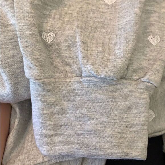 Splendid Embroidered Heart Heather Grey Joggers Size Medium - Picture 4 of 4